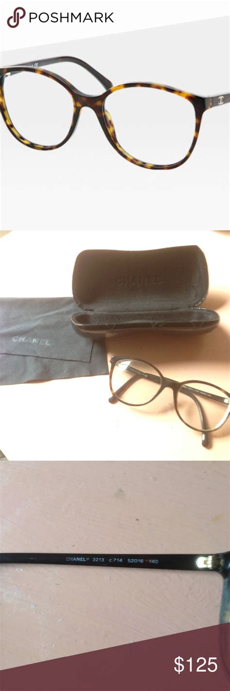 Very Rare Authentic Chanel 3213 c. 714 52mm Tortoise Glasses 